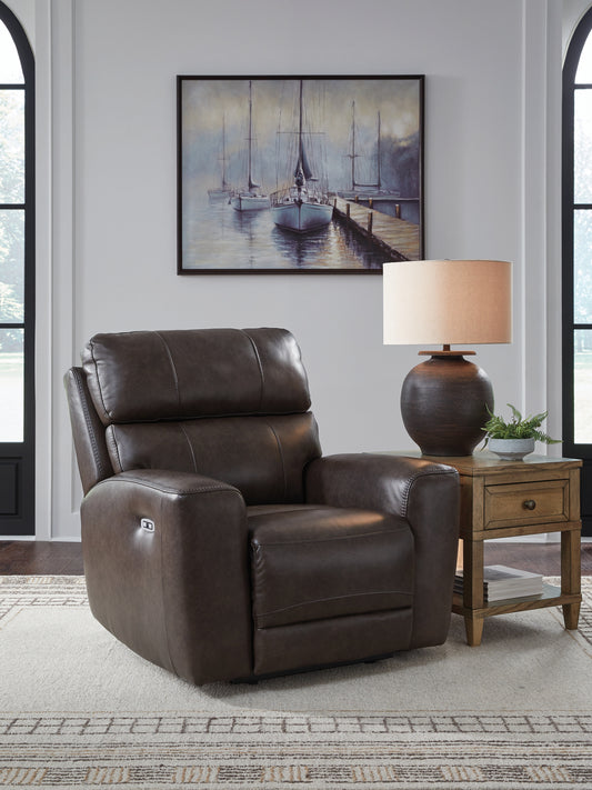 Bradenton Furniture Outlet - Ashley Furniture - Crossplex Living Room - PWR Recliner/ADJ Headrest / Smoke - PCU6450613