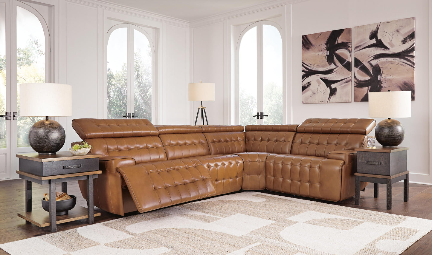 Bradenton Furniture Outlet - Ashley Furniture - Temmpton Sectional - 4-Piece Reclining Sectional / Chocolate - U92708S6