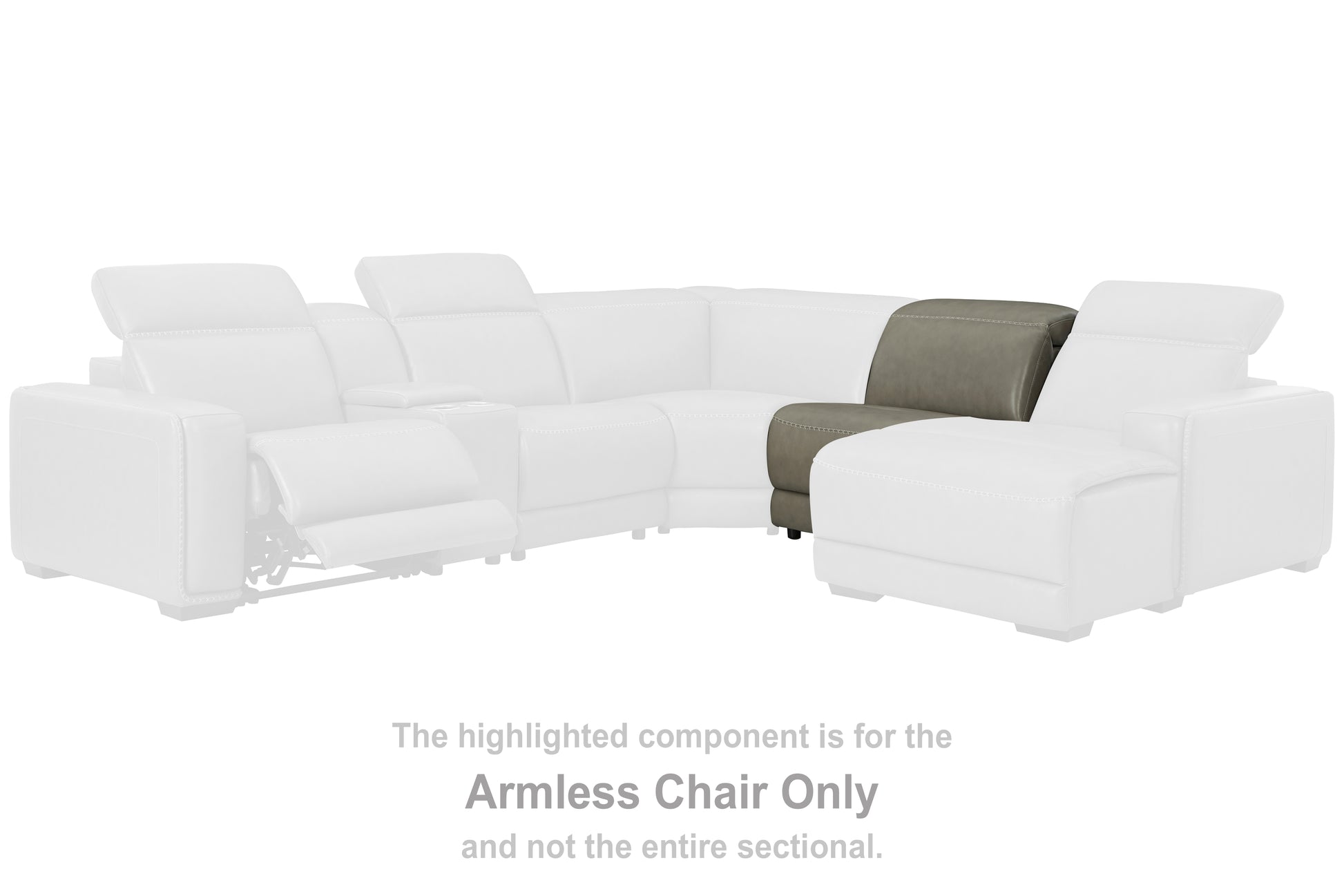 Bradenton Furniture Outlet - Ashley Furniture - Correze Sectional - Armless Chair / Gray - U9420246