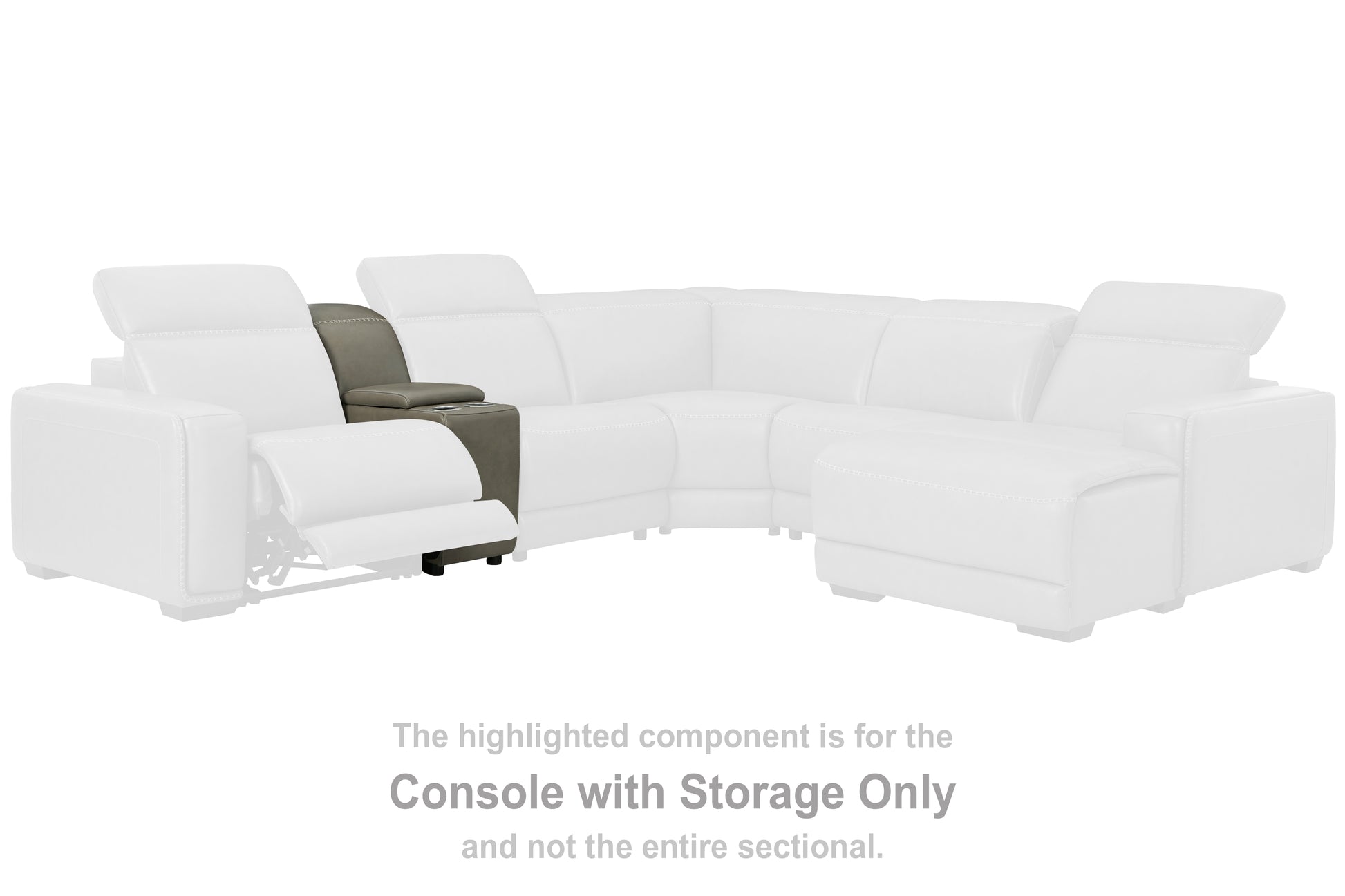 Bradenton Furniture Outlet - Ashley Furniture - Correze Sectional - Console with Storage / Gray - U9420257
