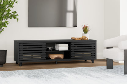 Bradenton Furniture Outlet - Ashley Furniture - Danziar TV Stand - 72" / Black - W1013-68
