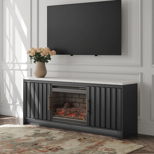 Bradenton Furniture Outlet - Ashley Furniture - Cadmori 63" TV Stand with Electric Fireplace - 63" TV Stand with Electric Fireplace - W2616W2