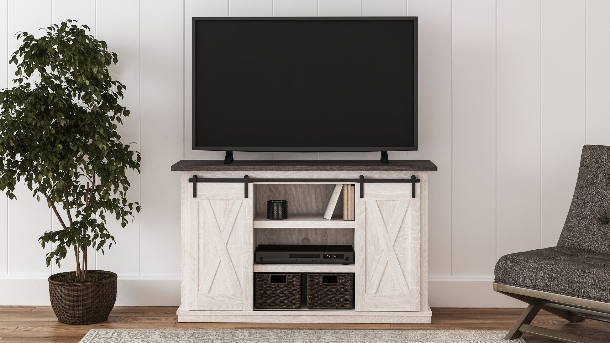 Bradenton Furniture Outlet - Ashley Furniture - Dorrinson 54" TV Stand - 54" / Two-tone - W287-48