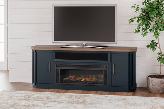Bradenton Furniture Outlet - Ashley Furniture - Landocken 83" TV Stand with Electric Fireplace - 83" TV Stand with Electric Fireplace / Two-tone - W402W1