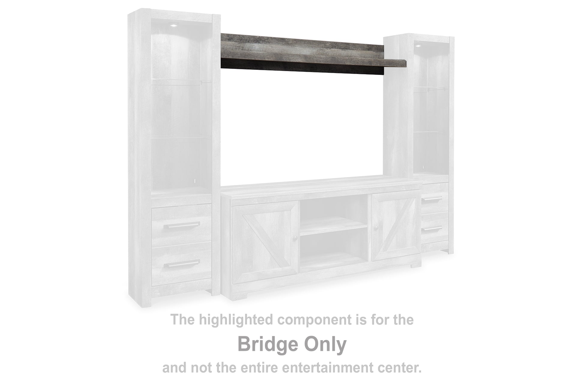 Bradenton Furniture Outlet - Ashley Furniture - Wynnlow Entertainment Center - Bridge / Gray - W440-27