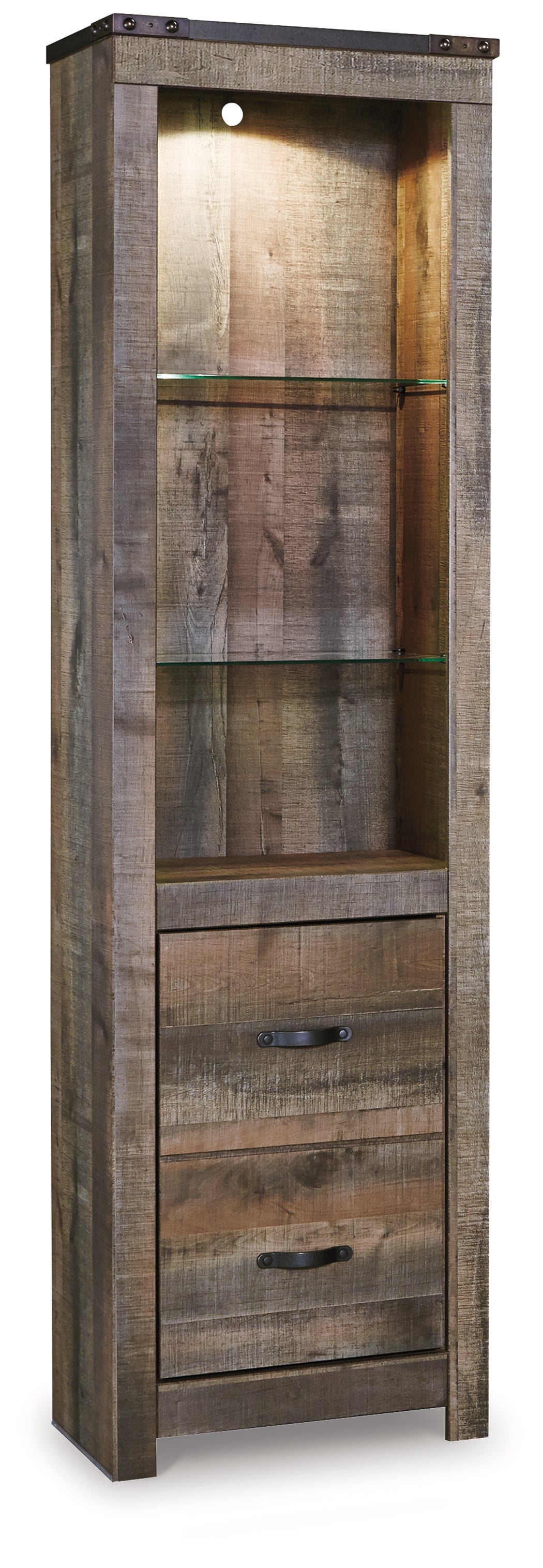 Bradenton Furniture Outlet - Ashley Furniture - Trinell Entertainment Center - Pier / Brown - W446-24