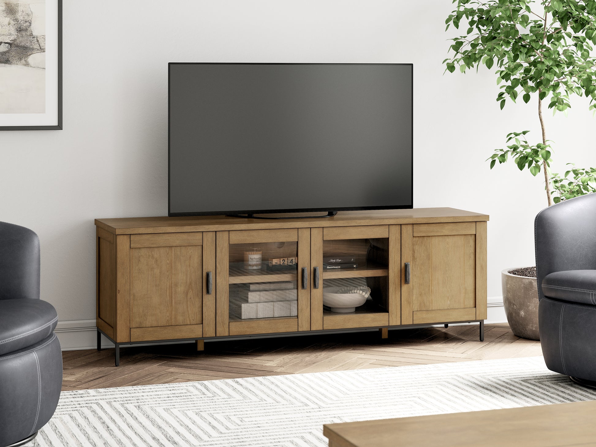 Bradenton Furniture Outlet - Ashley Furniture - Torlanta 72" TV Stand - 72" / Brown - W686-68