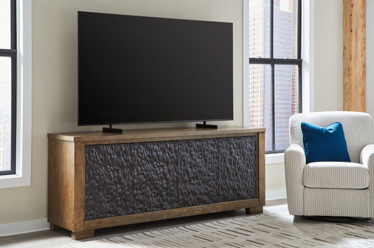 Bradenton Furniture Outlet - Ashley Furniture - Rosswain 80" TV Stand - 80" / Warm Brown - W763-68