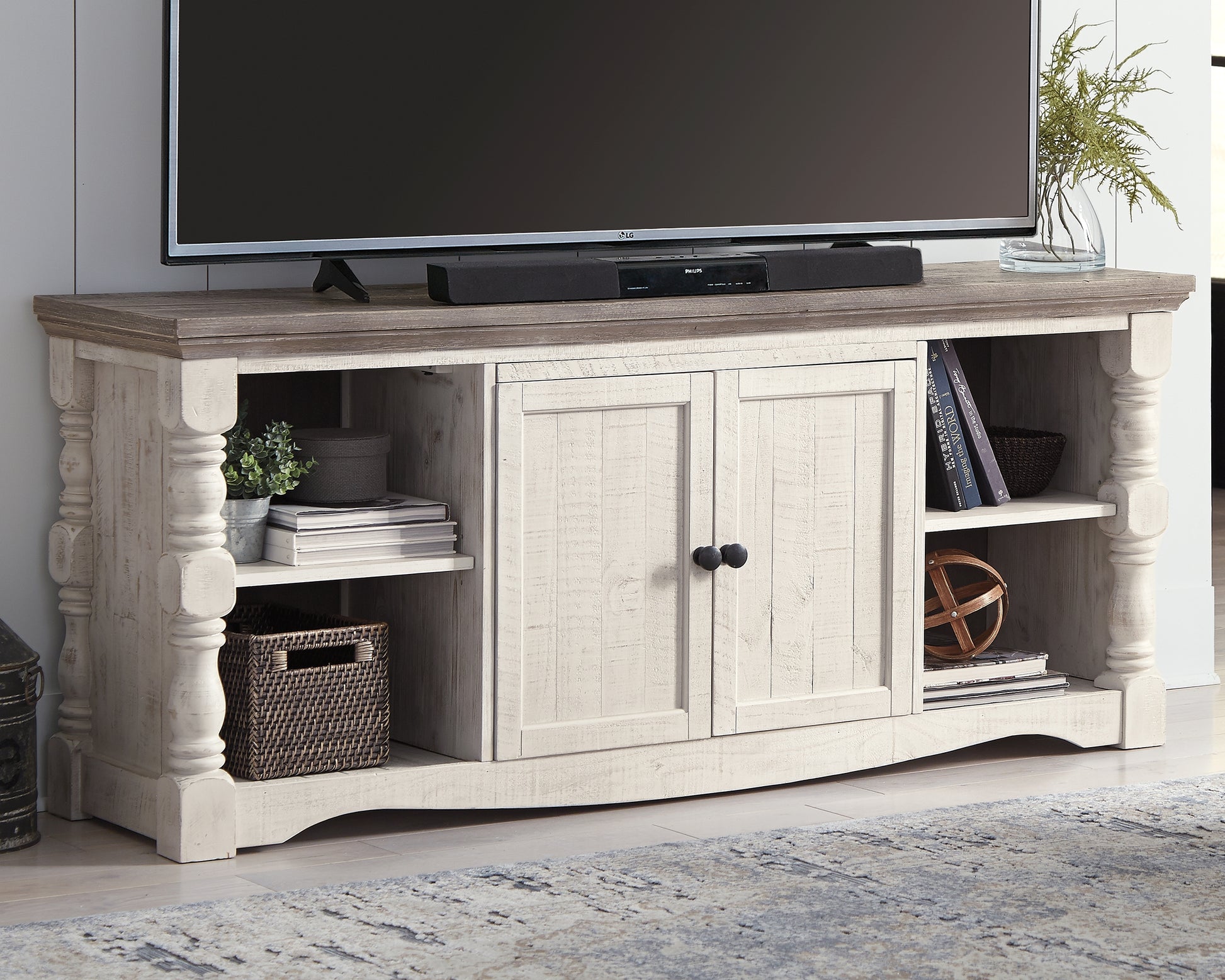 Bradenton Furniture Outlet - Ashley Furniture - Havalance 67" TV Stand - 67" / Two-tone - W814-30