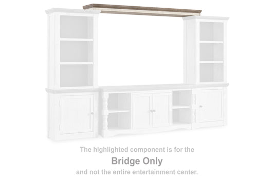 Bradenton Furniture Outlet - Ashley Furniture - Havalance Entertainment Center - 4-Piece Entertainment Center / Two-tone - W814W1