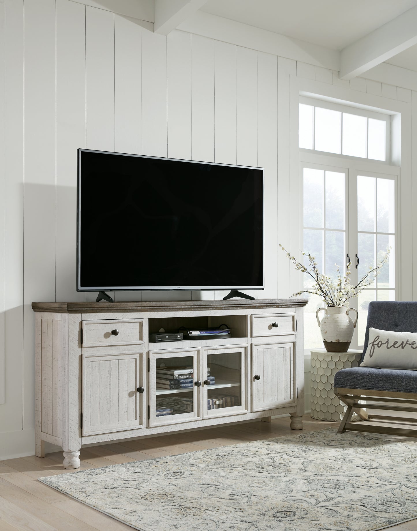 Bradenton Furniture Outlet - Ashley Furniture - Havalance TV Stand - TV Stand / Two-tone - W814-68