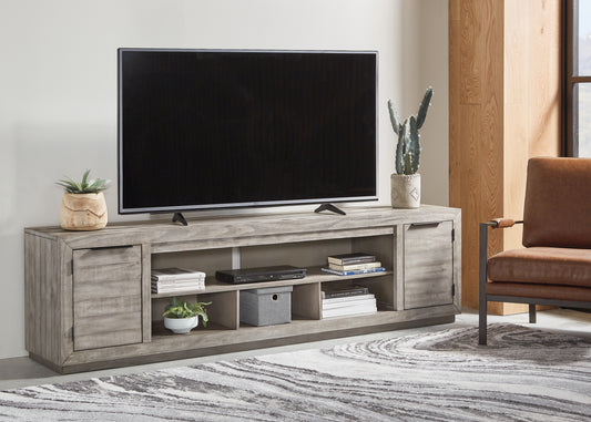 Bradenton Furniture Outlet - Ashley Furniture - Naydell 92" TV Stand - 92" / Gray - W996-78